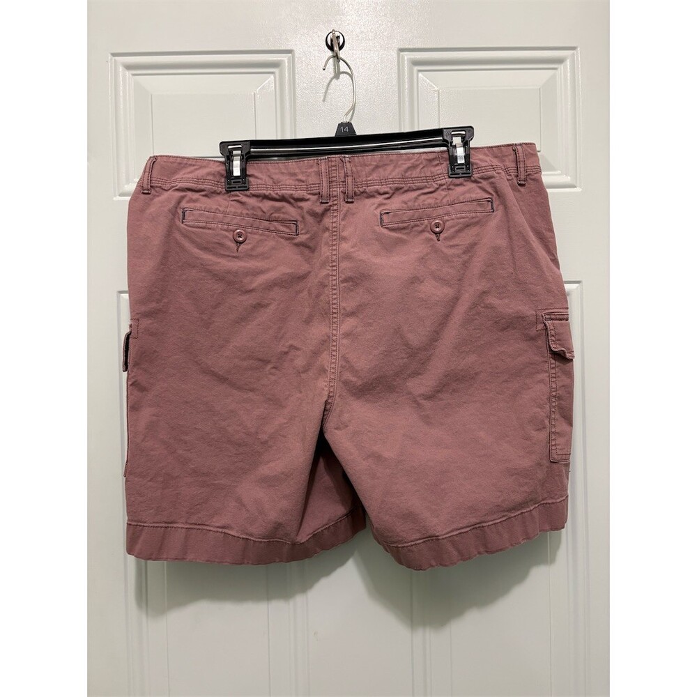 L.L.Bean Womens Cargo Utility Shorts Pink Size 18 Button Fly Flat Front - Picture 6 of 10